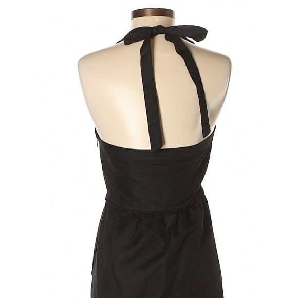 J CREW Cotton Halter Dress Black - Picture 3 of 5
